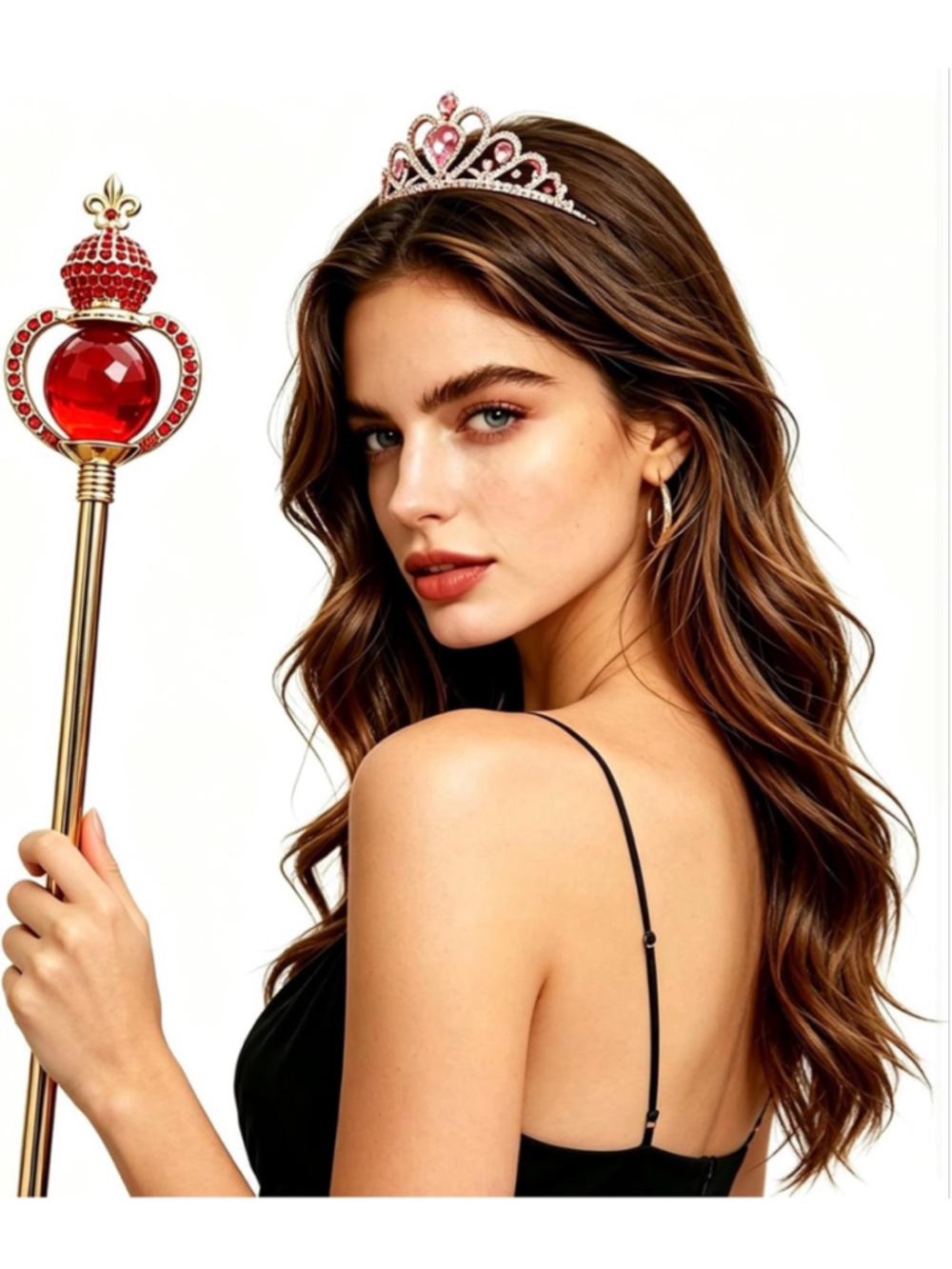 NEW 17.52″ Adult Wizard Staff Royal Magic Scepter Cosplay LARP Costume - Picture 3 of 6